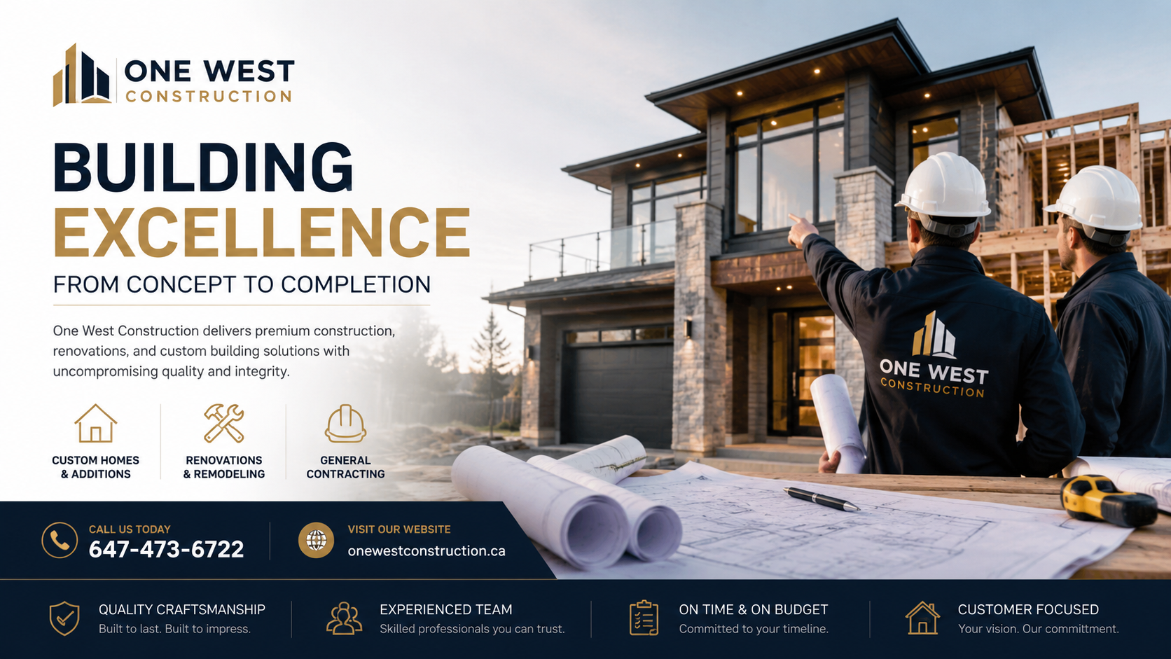 One West Construction Banner